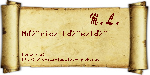 Móricz László névjegykártya